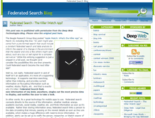 Tablet Screenshot of federatedsearchblog.com